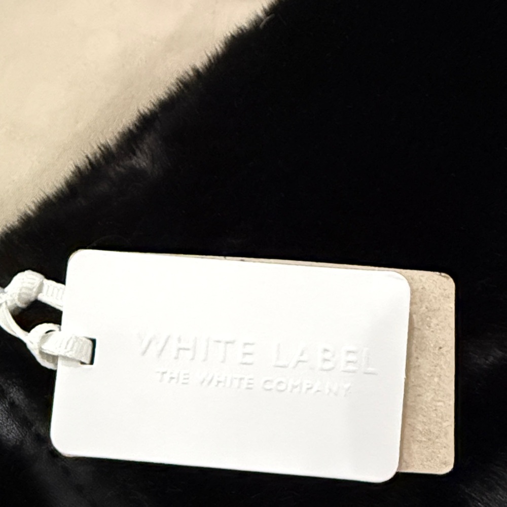The White Company Black Faux Fur Tote - Picture 2 of 5